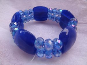 Blue Crystal Stretch Bracelets