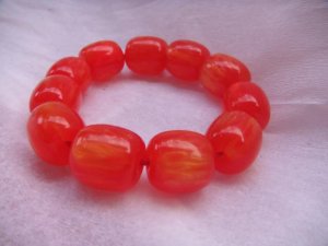 Orange Strech Beads Bracelet type 2