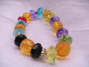 Colorful Stretch Bracelet Orange Dominant