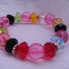 Colorful Stretch Bracelet Pink Dominant