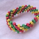 Rasta Style Stretch Colored Bracelet