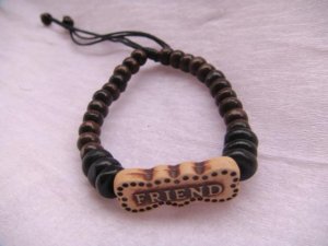 Friend Wood Adjustable Bracelet