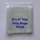 100 Small 6"x 6" Flat Poly Bags 2 Mil
