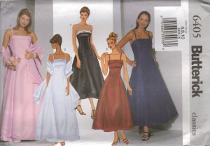 Butterick Sewing Pattern 6405 - Misses' Dress and Stole