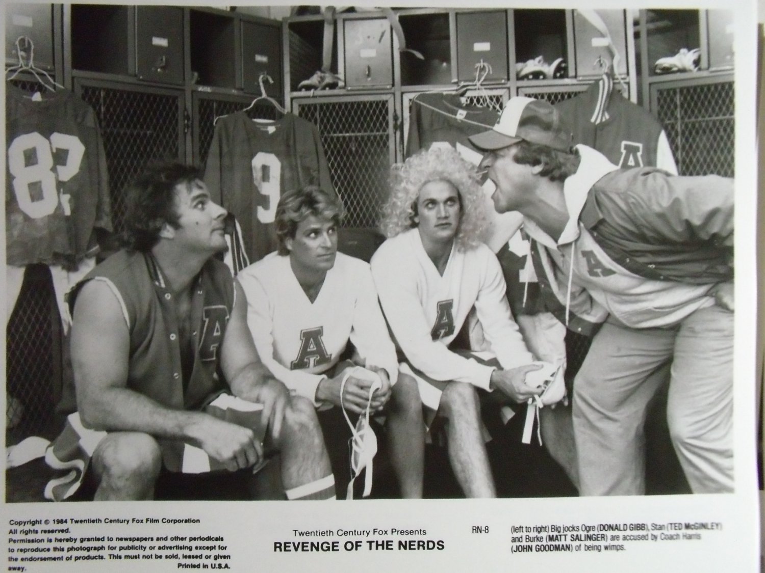 Revenge of the Nerds 1984 photo 8x10 Donald Gibb John Goodman Matt