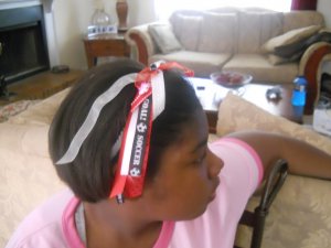 Soccer Red White Spirit Band