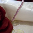 Stretchy Bracelet Pink Crystals 7"