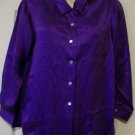 NWOT Silkland 100% Silk Size PS Button Front LS Blouse