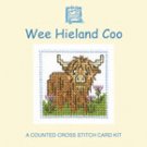 Scottish Wee Hieland Coo Counted Cross Stitch Card Kit