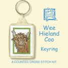 Scottish Wee Hieland Coo Keyring Counted Cross Stitch Kit