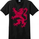 Rampant Lion Black t-shirt - Size Medium