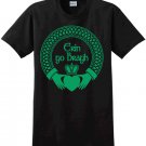 Erin Go Bragh Claddagh Black t-shirt - Size Small