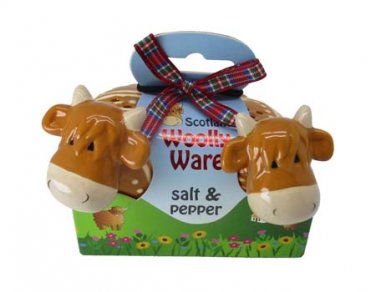 Woolly Ware Highland Cow Salt and Pepper
