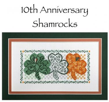 10th Anniversary Shamrocks Cross Stitch chart