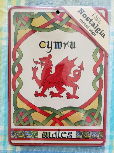 Welsh Cymru Metal Bar Sign