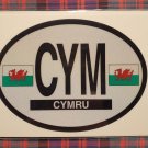 Cymru Oval Sticker - Wales, Welsh