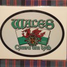 Welsh Flag Motto Oval Sticker