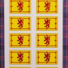 Scotland Rampant Lion Flag Stickers - 50 per pack