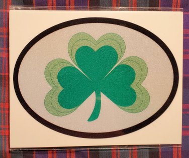 Ireland Shamrock Oval Sticker