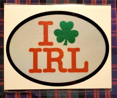 I Love Ireland Oval Sticker - GB