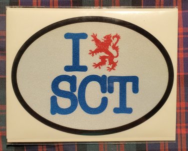 I Love Scotland Oval Sticker - GB