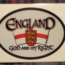 England Flag Motto Oval Sticker