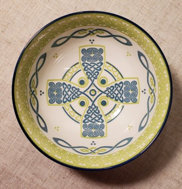 Celtic Cross Ceramic Bowl - Large