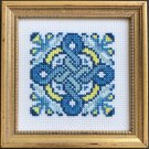 Blue Celtic Cross Counted Cross Stitch Chart
