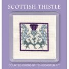 Scottish Thistle Counted Cross Stitch Coaster Kit