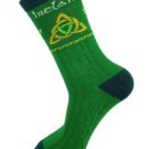Trinity Knot Cotton Crew Length Green Socks