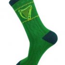 Harp Cotton Crew Length Green Socks