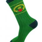Claddagh Cotton Crew Length Green Socks