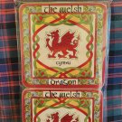 Welsh Dragon Cork Backed Coaster set of 4