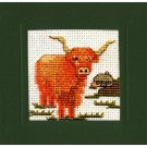 Highland Cow Counted Cross Stitch Card Kit
