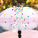 RAINBOW POLKA DOT | youth girls 'bows-n-bling' tutu