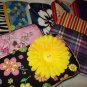 Custom Baby Wipes TRAVEL Case | CUTE FLOWERS w BUTTON FLOWER