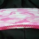 Custom Baby Wipes TRAVEL Case | PINK FLANNEL CAMO
