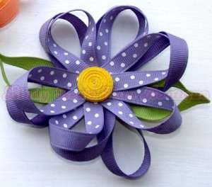 PURPLE POLKA DOT FLOWER | CLIPPIE