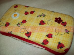 Custom Baby Wipes TRAVEL Case | LADYBUGS and DASIES