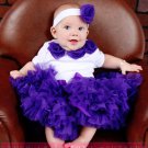 PURPLE PIZZAZ | rosette onesie