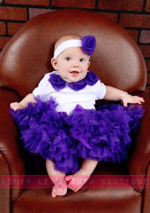 PURPLE PIZZAZ | rosette onesie