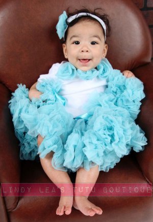 CARIBBEAN BLUE | rosette onesie