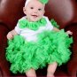 HARLEQUIN GREEN | rosette onesie