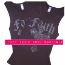 FAITH & CROSS | rhinestone tank top -brown-