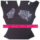 CHEER -black- | rhinestone tank top