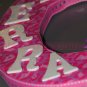 HOT PINK CHEETAH w RHINESTONE CENTER FLOWER | initial letters and names