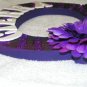 GLITTER ZEBRA STRIPES w Rhinestone Center Flower - Initial and name
