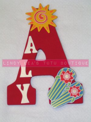 SUMMER LOVE - Wooden Initial and name