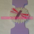 DRAGONFLY on FLOWER - single wooden letter