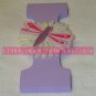 DRAGONFLY on FLOWER - single wooden letter